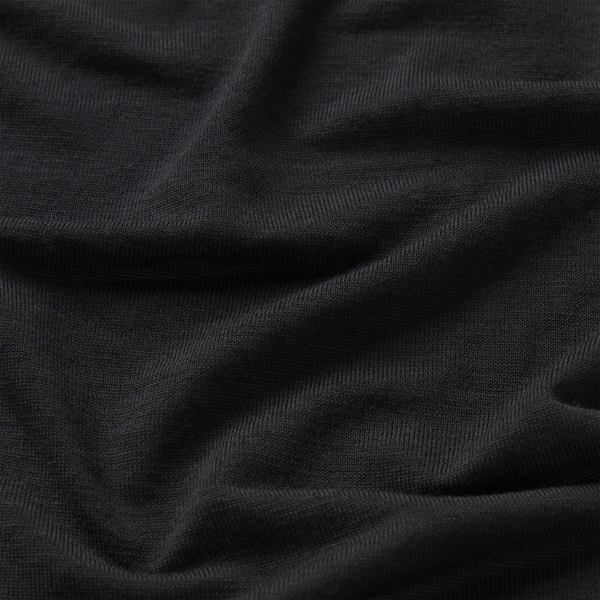 SHEER MODAL CREWNECK HENLEY | ONYX