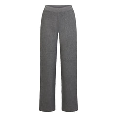TEXTURED KNIT SHERPA PANT | DARK HEATHER GREY
