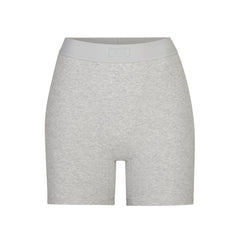 COTTON RIB BOXER | LIGHT HEATHER GREY