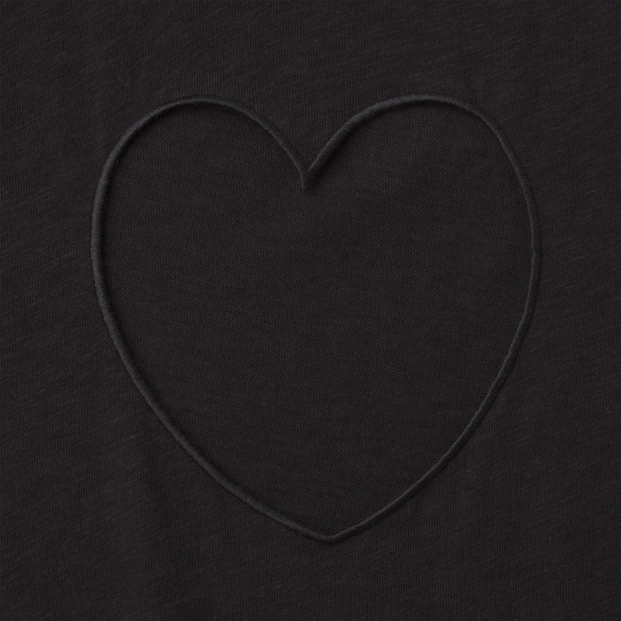 WORN IN JERSEY BABY HEART T-SHIRT | WASHED ONYX