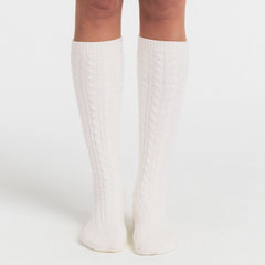 SWEATER KNIT CABLE SOCK | IVORY