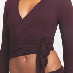 CLOUD SLEEP WRAP TOP | CURRANT