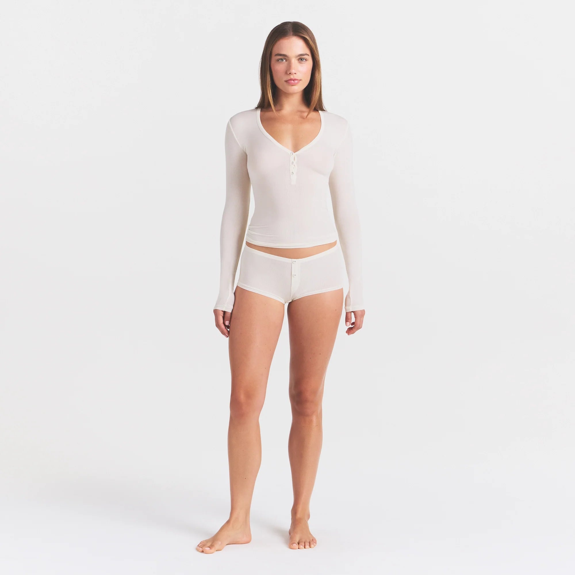 CLOUD SLEEP HENLEY | ECRU