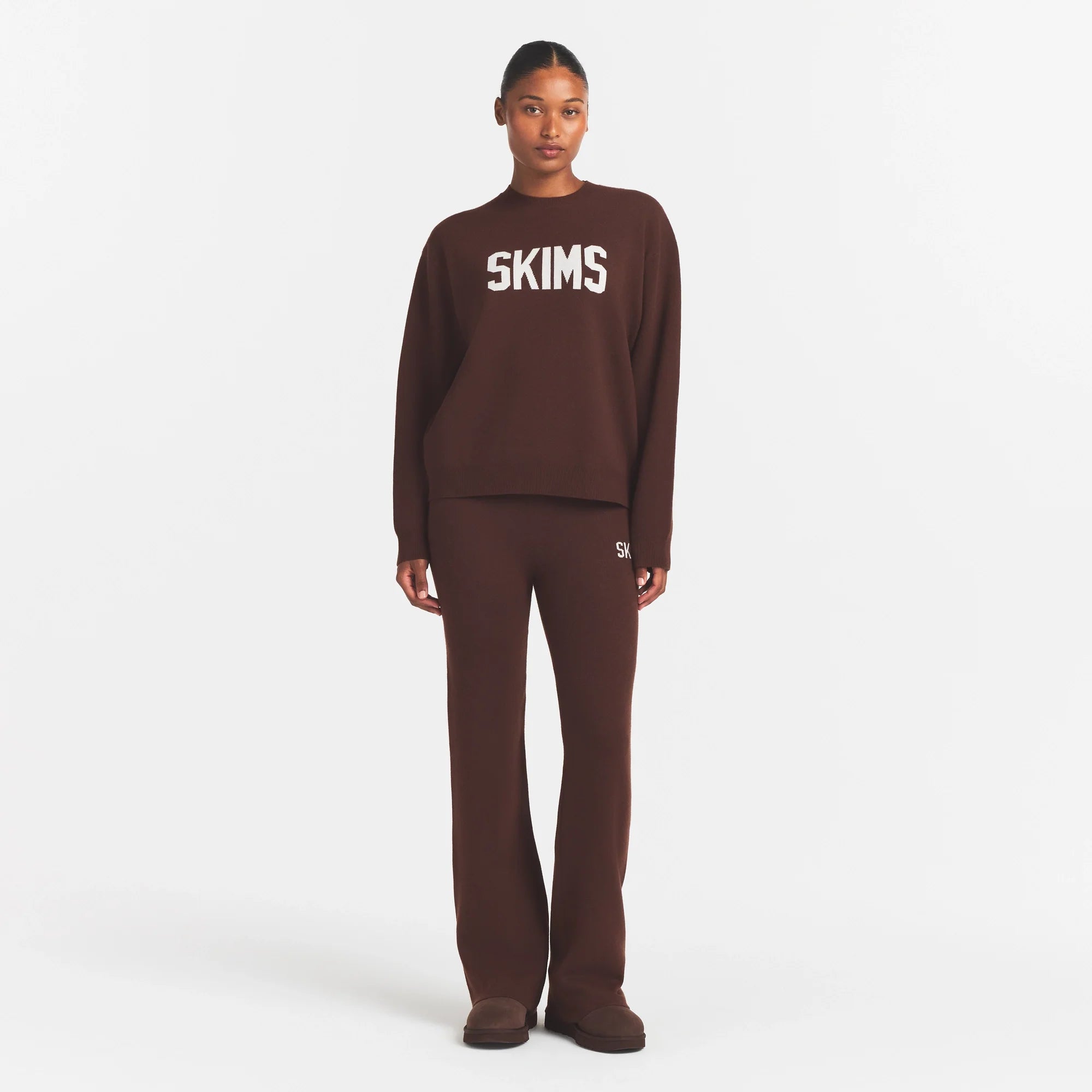 SWEATER KNIT LOGO PULLOVER | COCOA EGRET