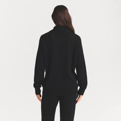 AIRY CASHMERE TURTLENECK | ONYX
