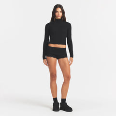 SWEATER KNIT CABLE TURTLENECK | ONYX