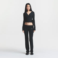 ESSENTIAL KNIT WRAP SWEATER | ONYX
