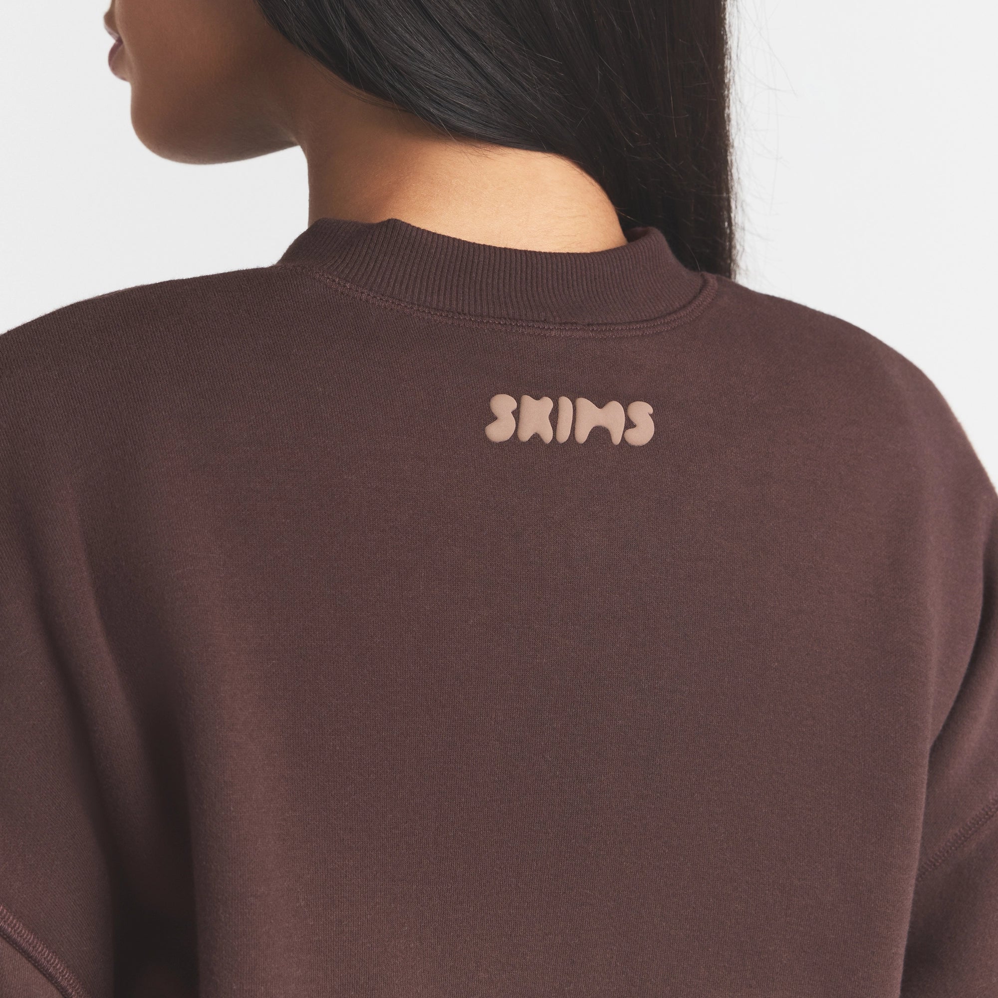 COTTON FLEECE BOMBER JACKET | ESPRESSO