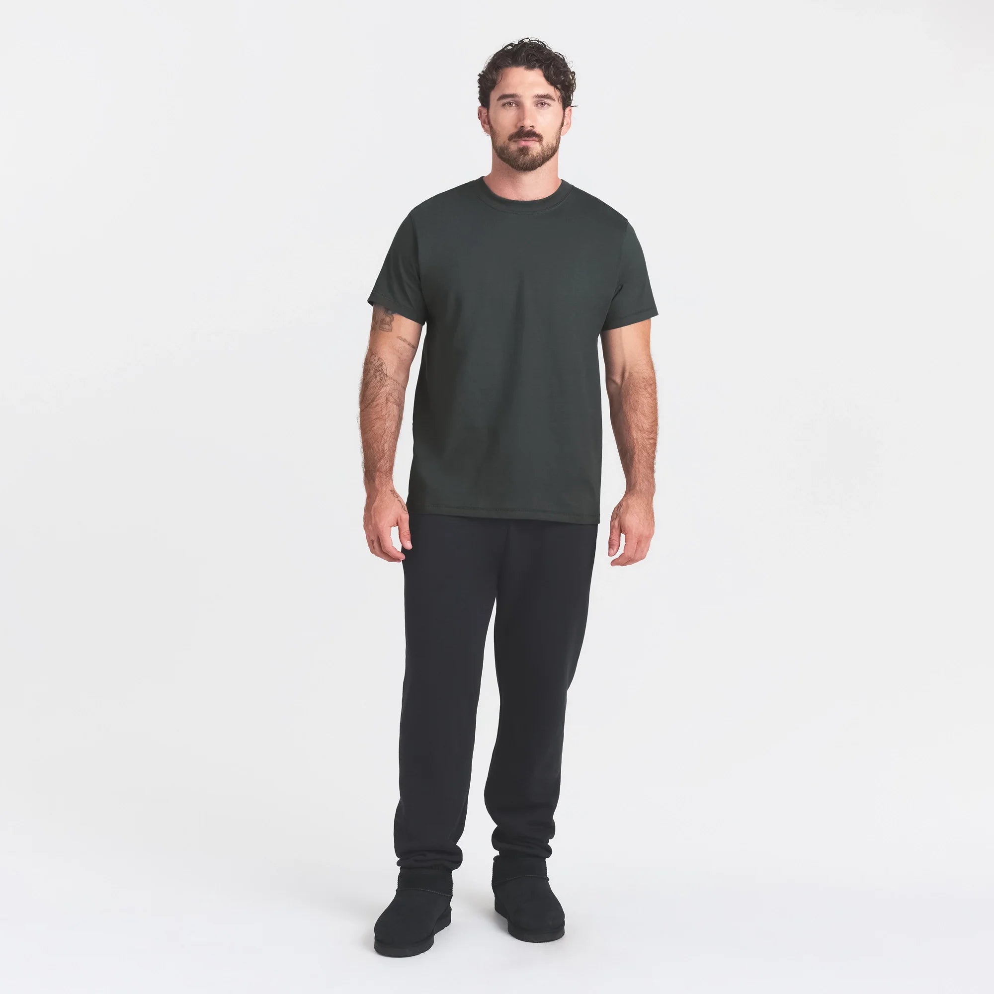 HEAVYWEIGHT COTTON MENS CLASSIC CREWNECK | DEEP SEA