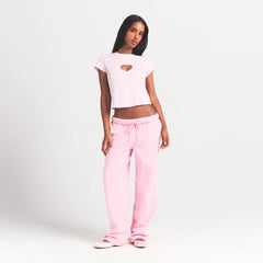 WORN IN JERSEY BABY HEART T-SHIRT | BABY PINK