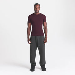 SKIMS COTTON RIB MENS T-SHIRT | CURRANT