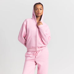 COTTON FLEECE ZIP UP HOODIE | HALITE