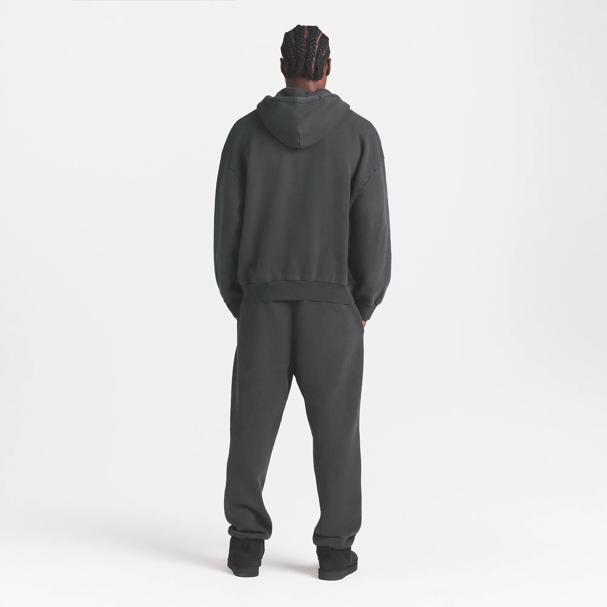 HEAVYWEIGHT FLEECE MENS ZIP UP HOODIE | ONYX