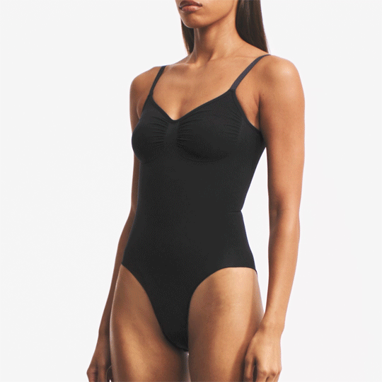 SEAMLESS SCULPT BRIEF BODYSUIT | ONYX